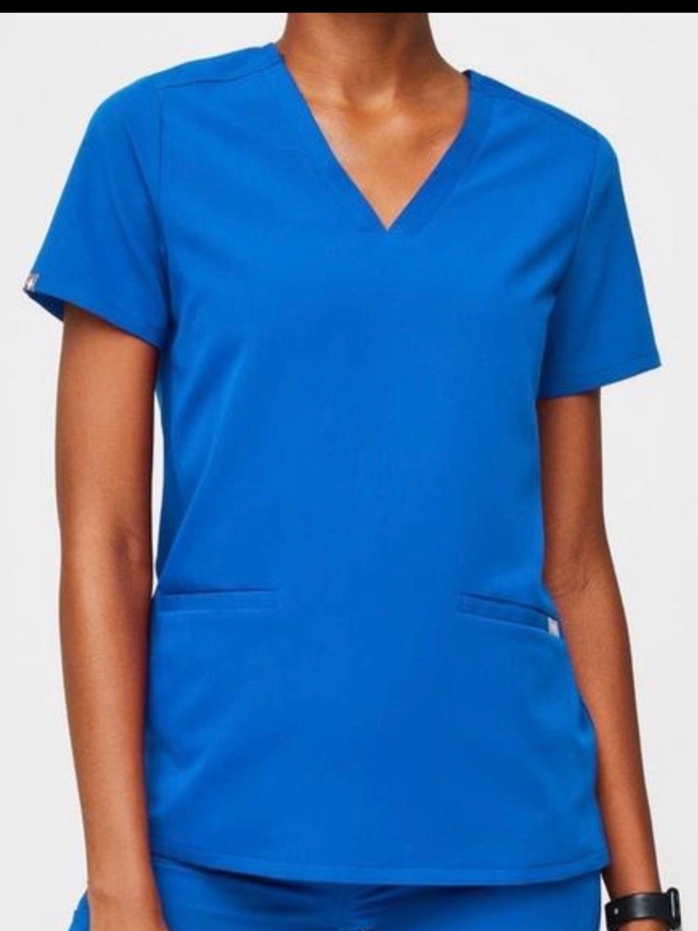 Figs Casma Royal Blue Scrub Top - XS